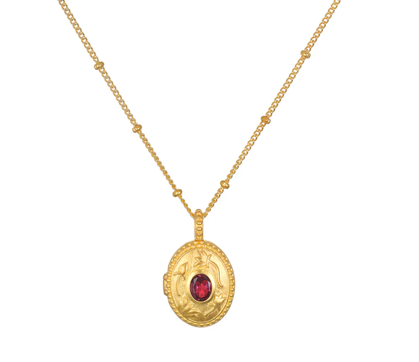Birthstone Locket Necklace