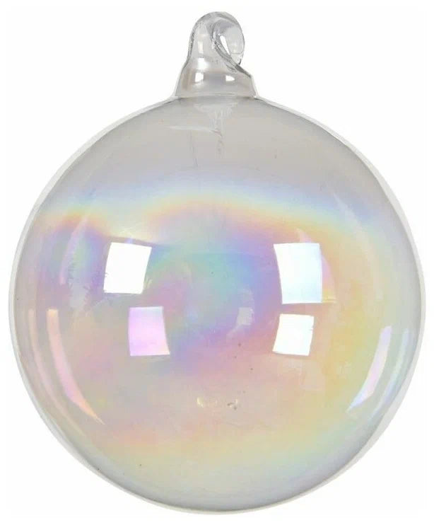 Bauble Glass Transparent 3 in Pack