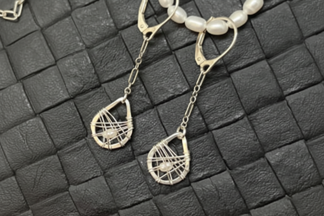 Caged Pearl Petite Earrings