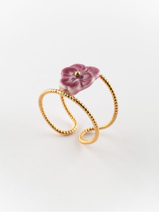 Figs And Flowers Pansy Bubble Ring
