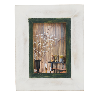 Distressed Wood Photo Frame