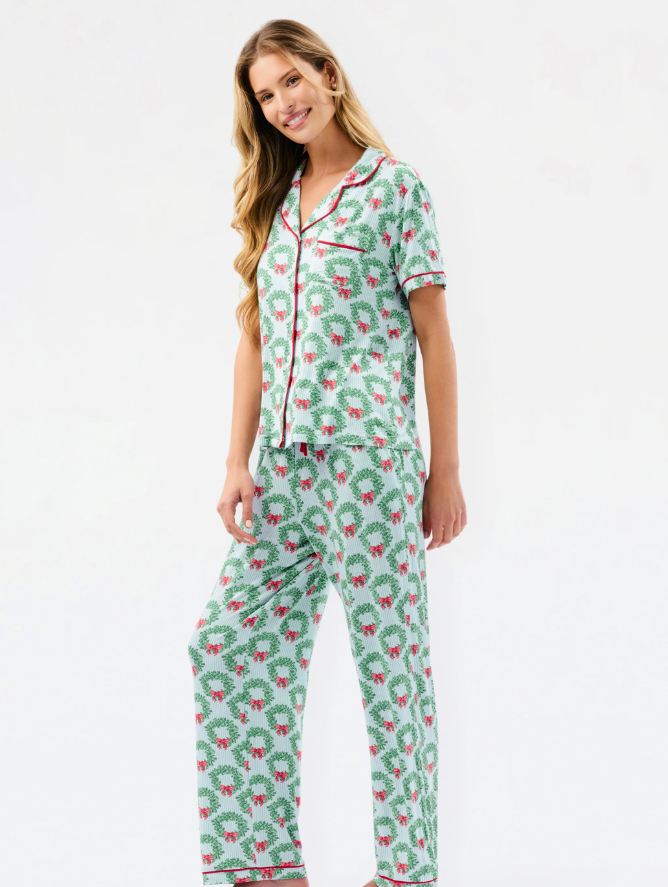 Wreath & Ribbon Charlotte Pants Set