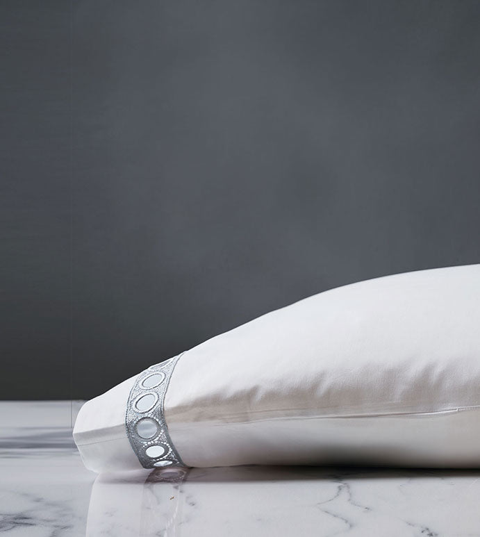 Celine Lace Silver Pillowcase