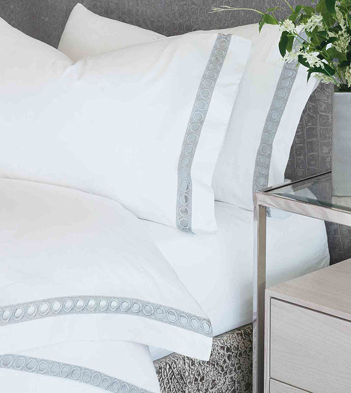 Celine Lace Silver Pillowcase