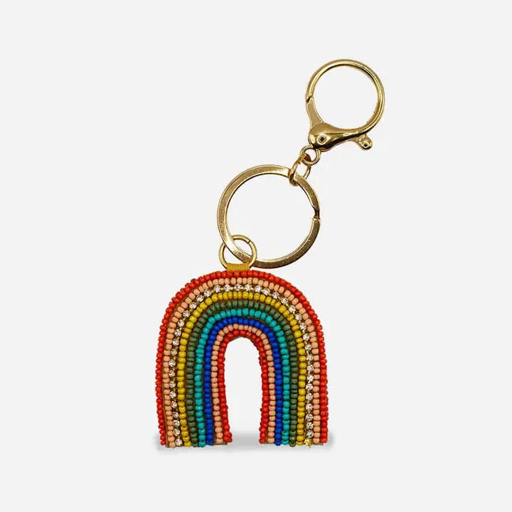 Rainbow Beaded Bag Charm