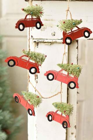 Christmas Tree Cargo Garland Blue/Red 4'