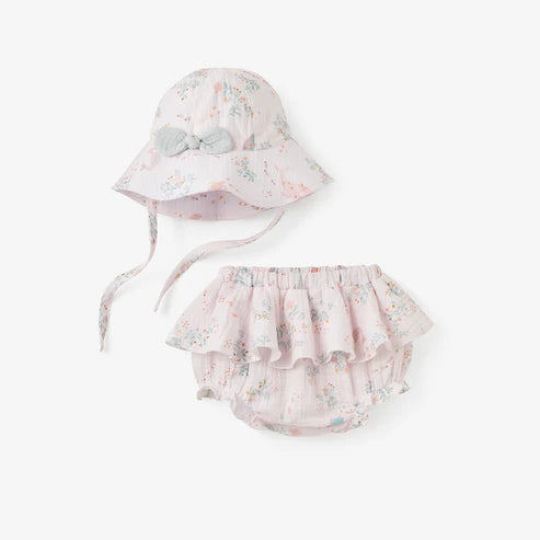 Sun Hat With Bloomer Set