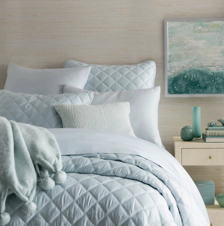 Quilted Silken Solid Coverlet