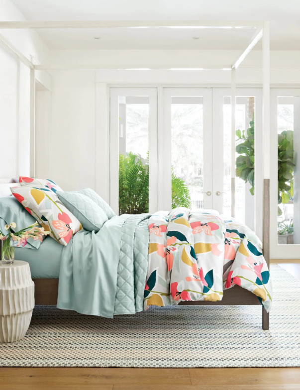 Quilted Silken Solid Coverlet
