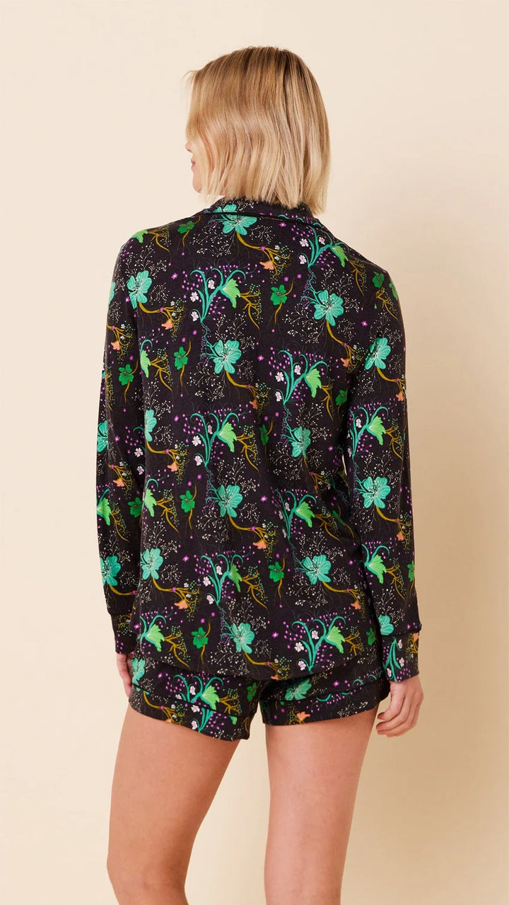 Stargazer Pima Knit Long-Sleeved Short Set Pajamas
