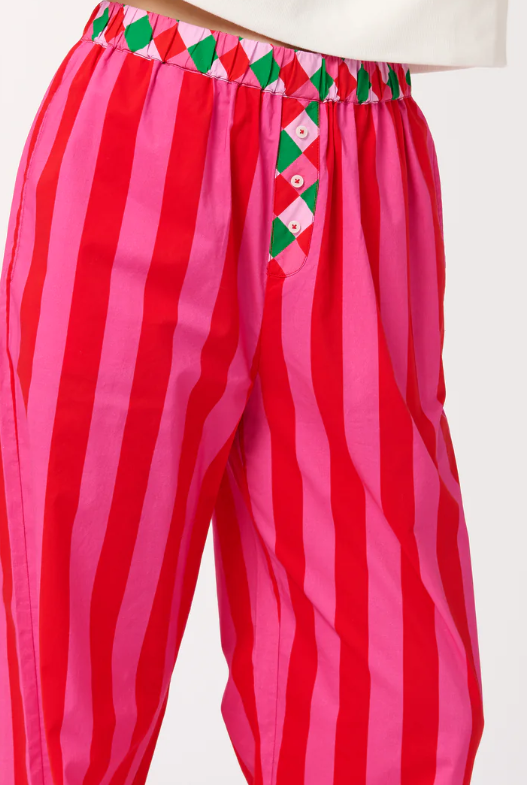 Shiraleah Festive Stripe Boxer Pant | Red