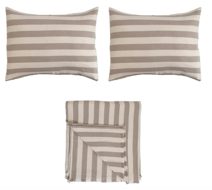 Coverlet Set |   w 2 Shams | Cotton Double Cloth