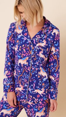 Mythic Forest Pima Knit Capri Pajamas