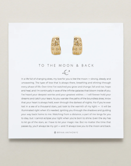 To the Moon and Back Hoop Earrings