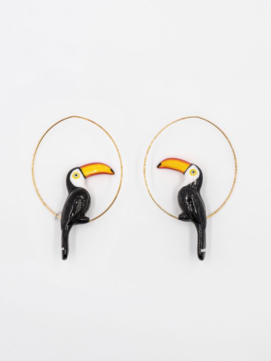 Toucan Hoop Earrings
