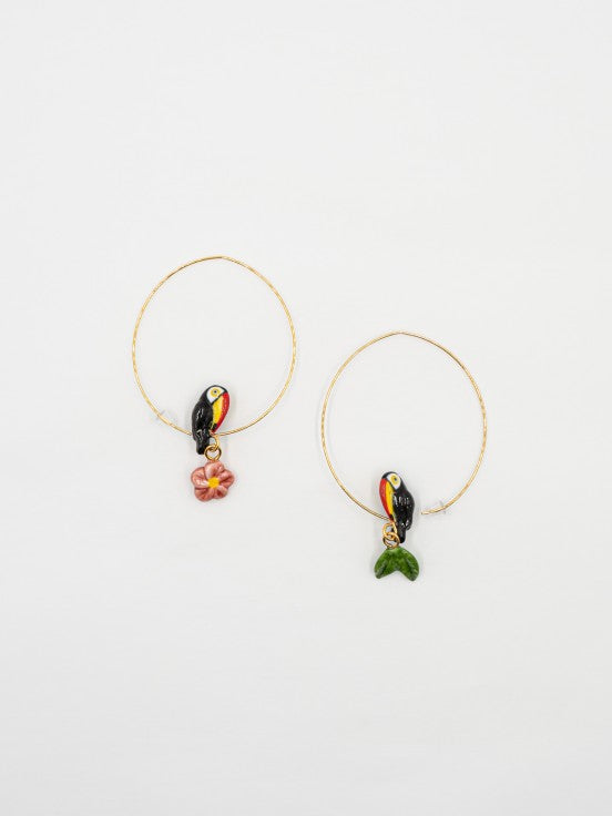 Toucan Pendant Branch Earrings