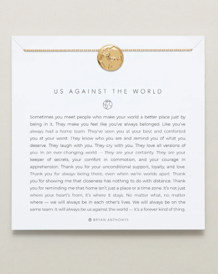 Us Against The World Icon Necklace