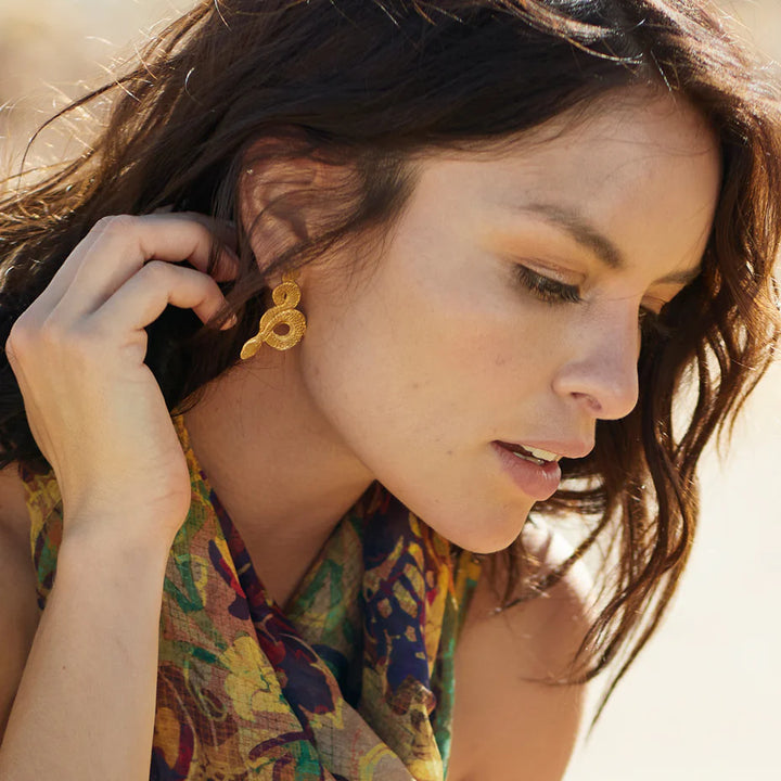 Gold Viper Earrings