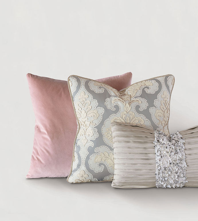Crystal Platinum Insert Decorative Pillow