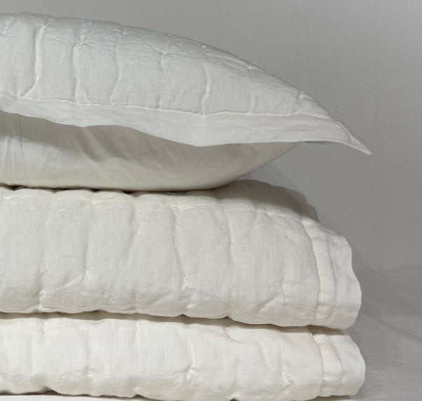 August Sutter Stitch Linen Quilt Set