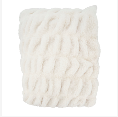Faux Rabbit Fur Throw 50"X60" Oblong