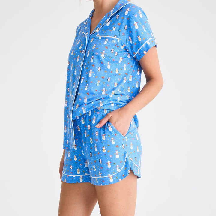 Snow Much Fun Women Short Sleeve Pajama Set