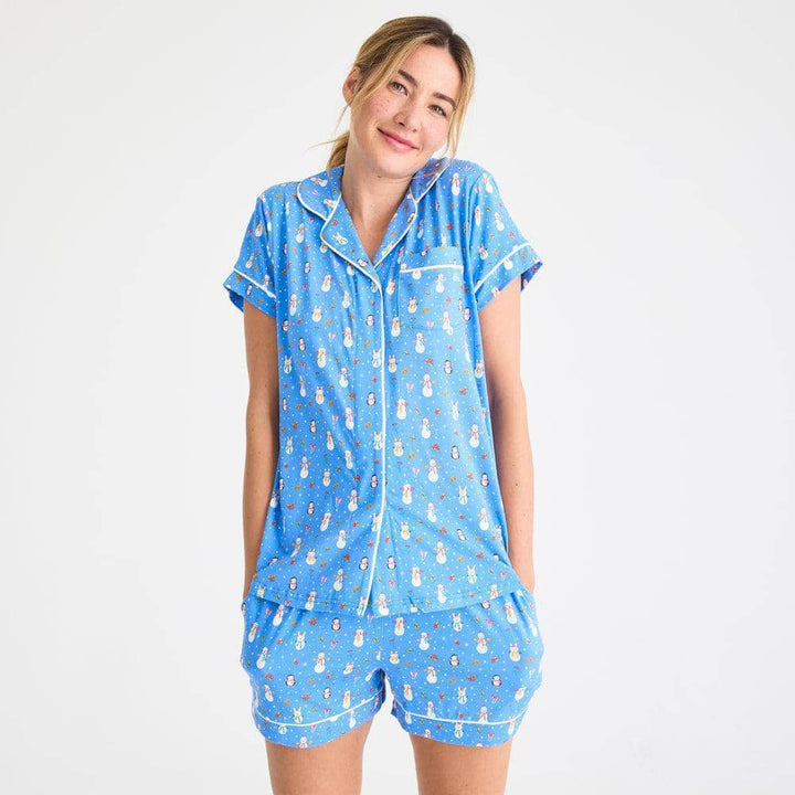Snow Much Fun Women Short Sleeve Pajama Set