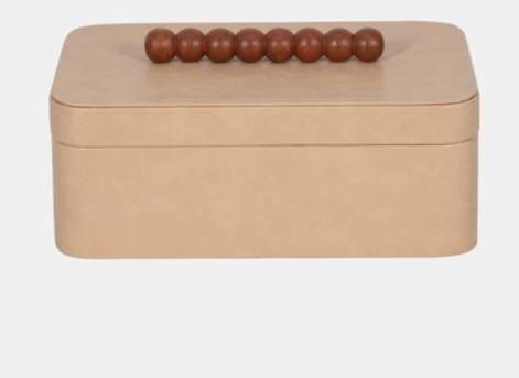 11" Box Wood Beaded Handle, Ivory