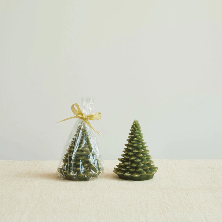 Candle Unscented Tree Shaped  Evergreen