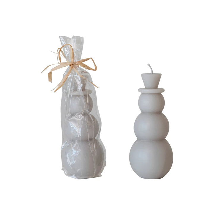 Candle Ho Ho Ho Unscented Snowman Shaped Pillar