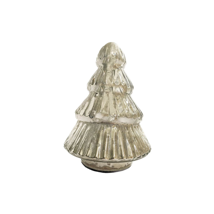 Embossed Mercury Glass Tree Silver