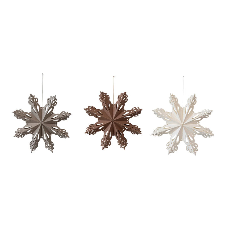 Ornament Paper Folding Snowflake t Cream Color 3 Colors