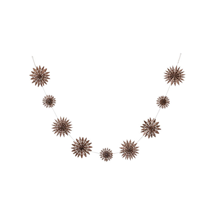 Garland Paper Honeycomb Snowflake Brown