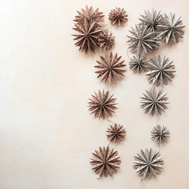Garland Paper Honeycomb Snowflake Brown