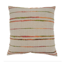 Woven Line Down Filled Natural Decorative Pillow